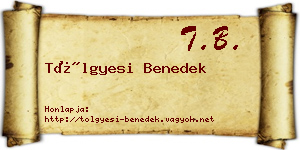 Tölgyesi Benedek névjegykártya